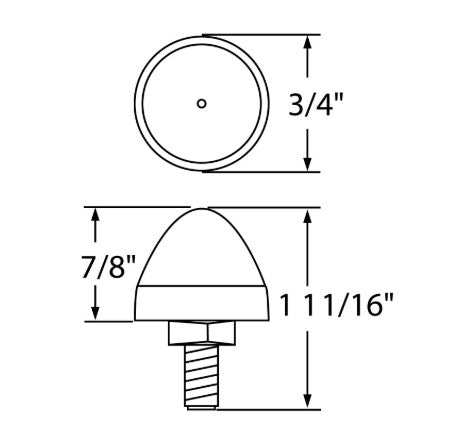 Licence Plate LED Bullet Light - Amber