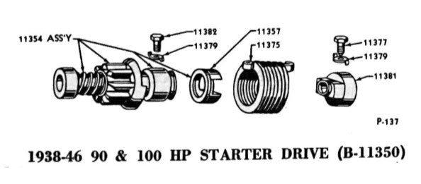 B-11375 Starter Motor Bendix Spring 1932-49
