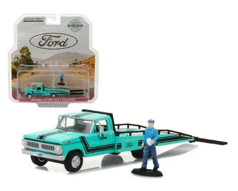 1:64 1970 F350 Ramp Truck with Truck Driver