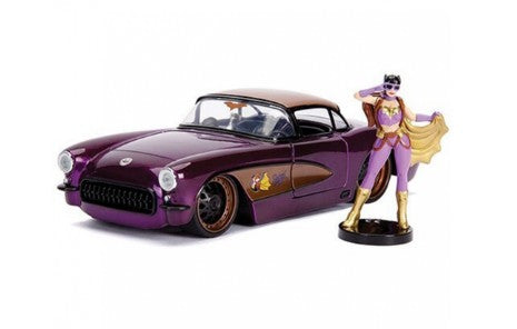 1:24 1957 Chevrolet Corvette with Bat Girl Die Cast Model