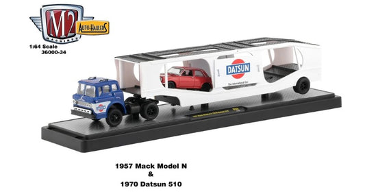 1:64  1957 Mack Model N & 1970 Datsun 510