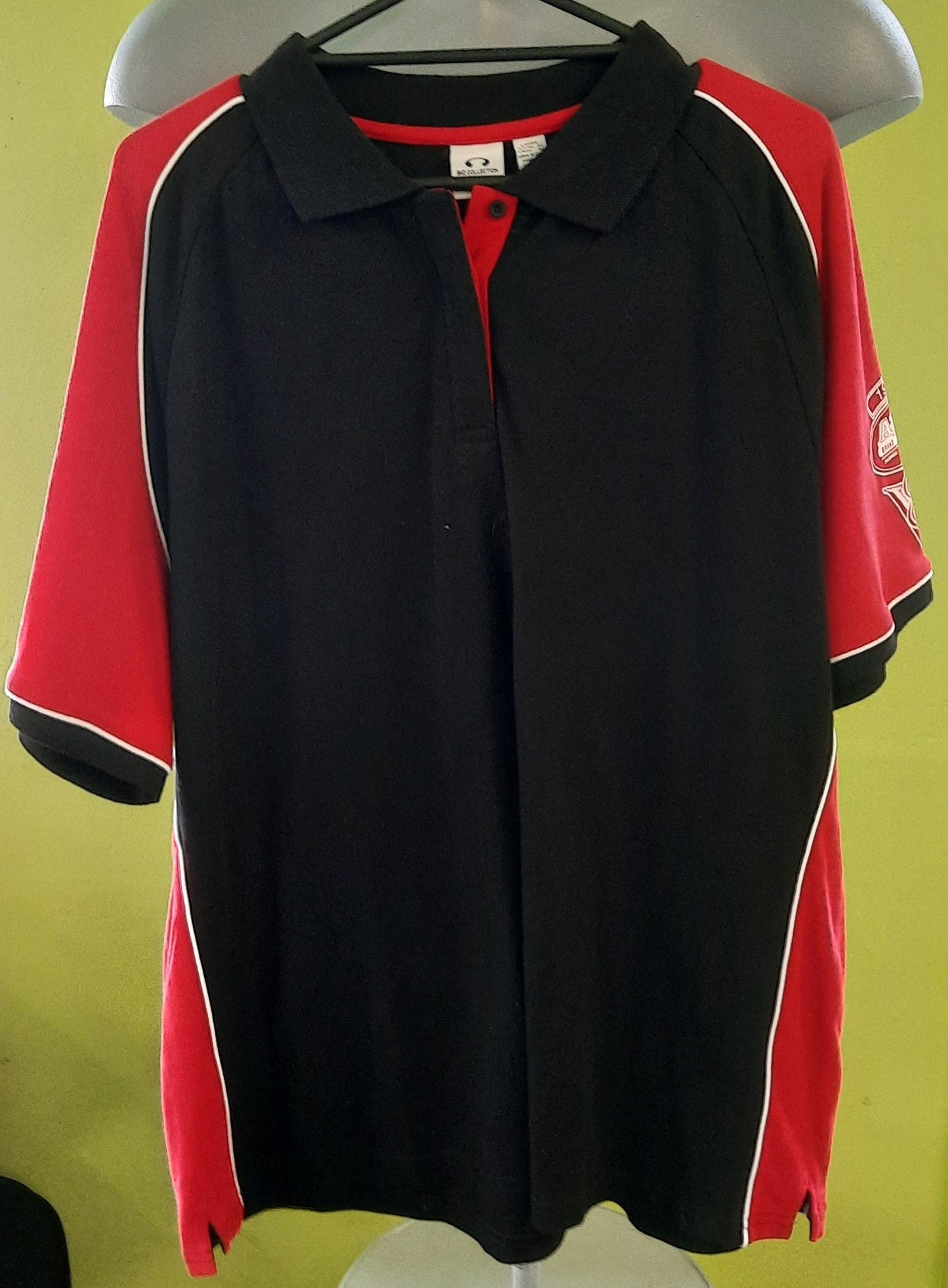 1941 Ford Pickup Script Polo Shirt - Black/Red