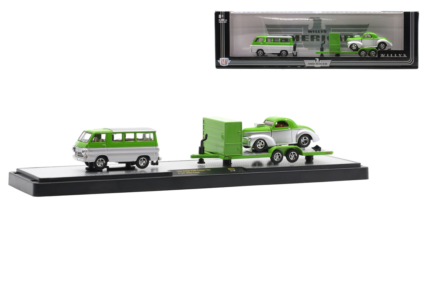 1:64 1964 Dodge A100 Camper Van & 1941 Willys Coupe