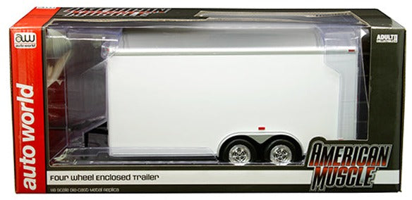 1:18 Four Wheel Enclosed Trailer