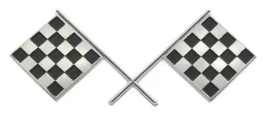 Crossed Flags Radiator/Grill Emblem Ford Thunderbird 1955