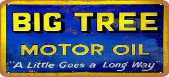 Big Tree Motor Oil Blue Flag