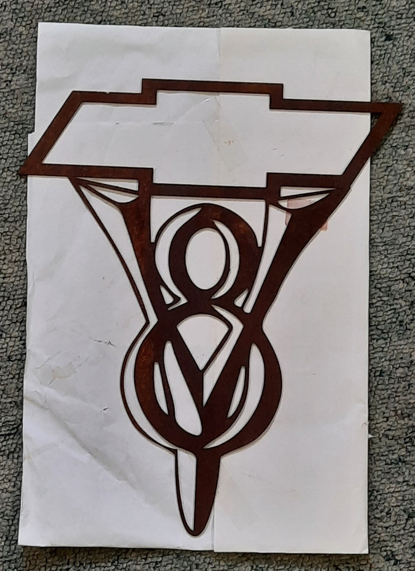 Chev V8 Laser Cut