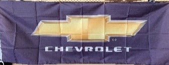 Chevrolet Gold Bowtie on Blue Flag