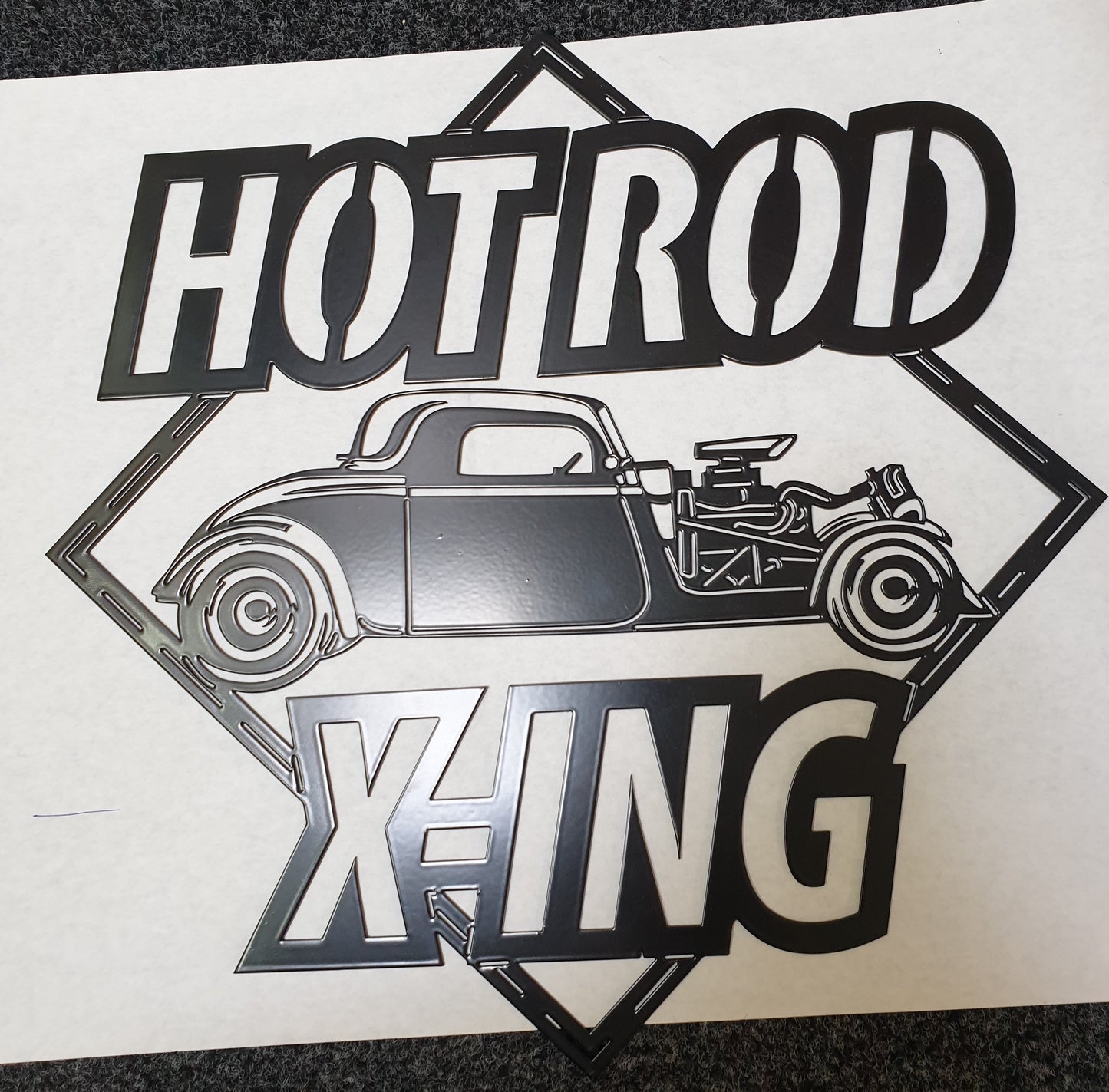 Hot Rod X-ing Laser Cut (various sizes)
