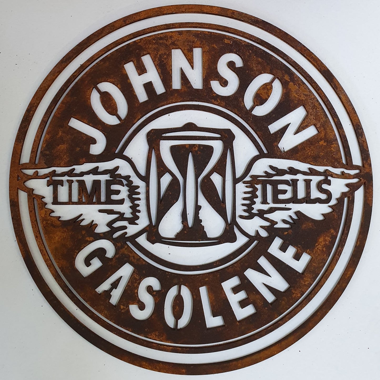 Johnson Gasolene Laser Cut