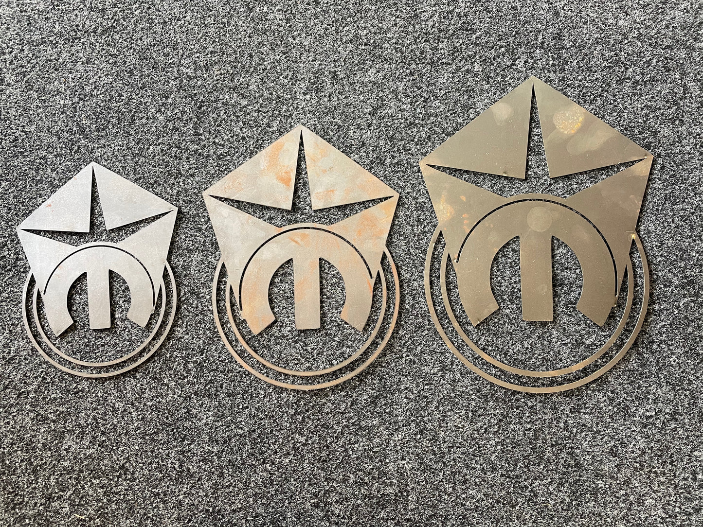 Mopar Crest/Star Laser Cut - Steel (various sizes)
