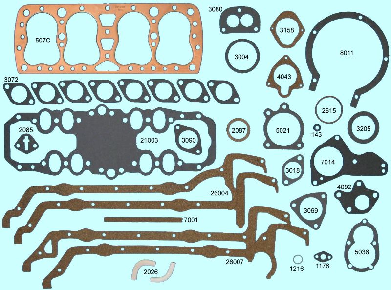 40-6051 Engine Head Gasket 21-Stud Copper 1932-38