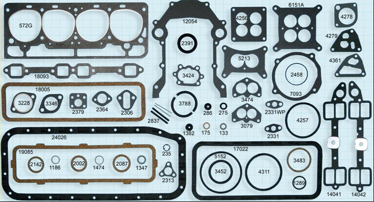 B5A-6008 Engine Gasket Set 272-292 Graphite 1955-62