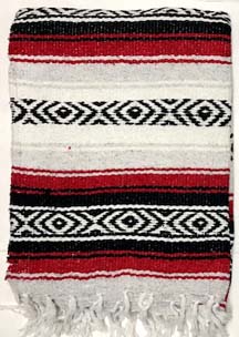 Red Heavy Duty Mexican Falsa Blanket