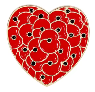 ANZAC Heart Poppy Gold