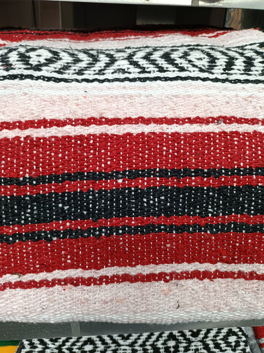 Red/Pink Heavy Weight Mexican Falsa Blanket