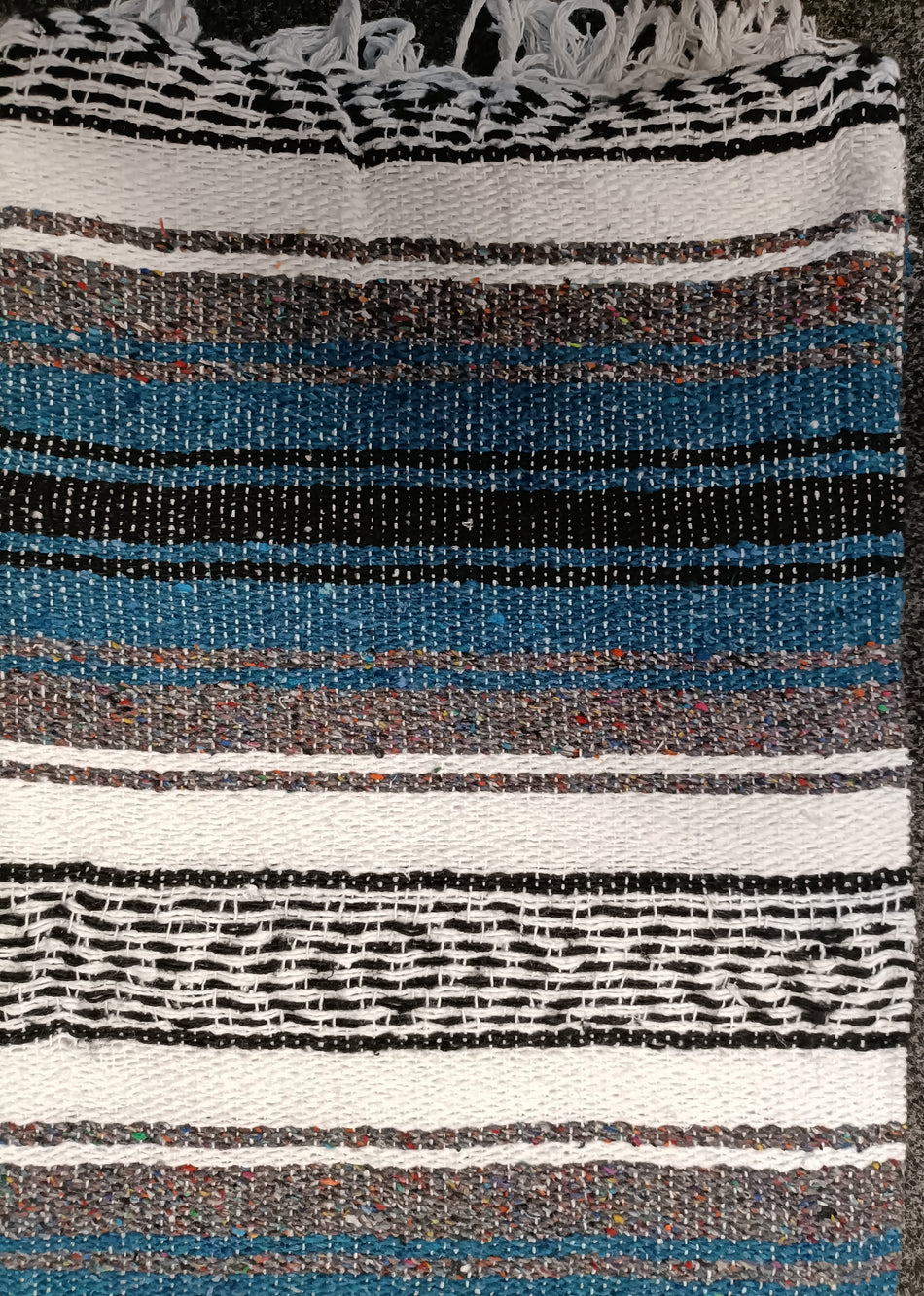 Teal/Turquoiseii Mexican Falsa Blanket