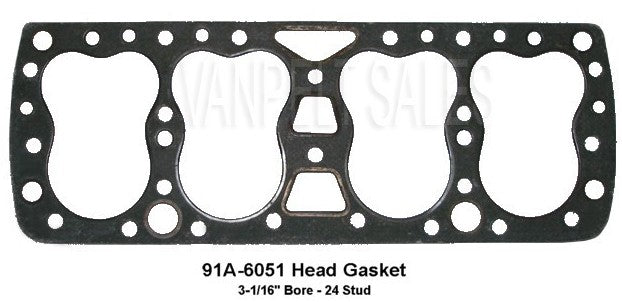 91A-6051G-SET Engine Head Gasket Set Graphite - 24 Stud  1938-47