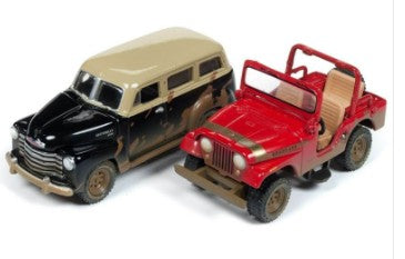 1:64   Jeep CJ-5 & 1950 Chevy Suburban