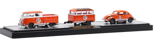 1:64  1960 VW Double Cab Truck USA Model & 1967 VW Beetle Deluxe USA