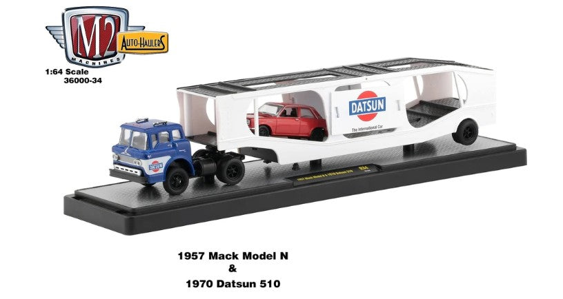 1:64  1957 Mack Model N & 1970 Datsun 510