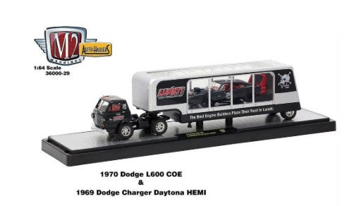 1:64  1970 Dodge L600 COE & 1969 Dodge Charger Daytona HEMI