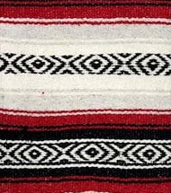 Red Heavy Duty Mexican Falsa Blanket