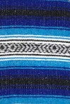 Blue/Turquoise Heavy Duty Mexican Falsa Blanket