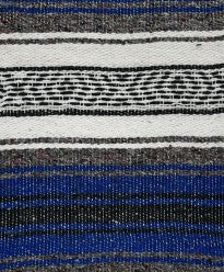 Royal Blue Mexican Falsa Blanket