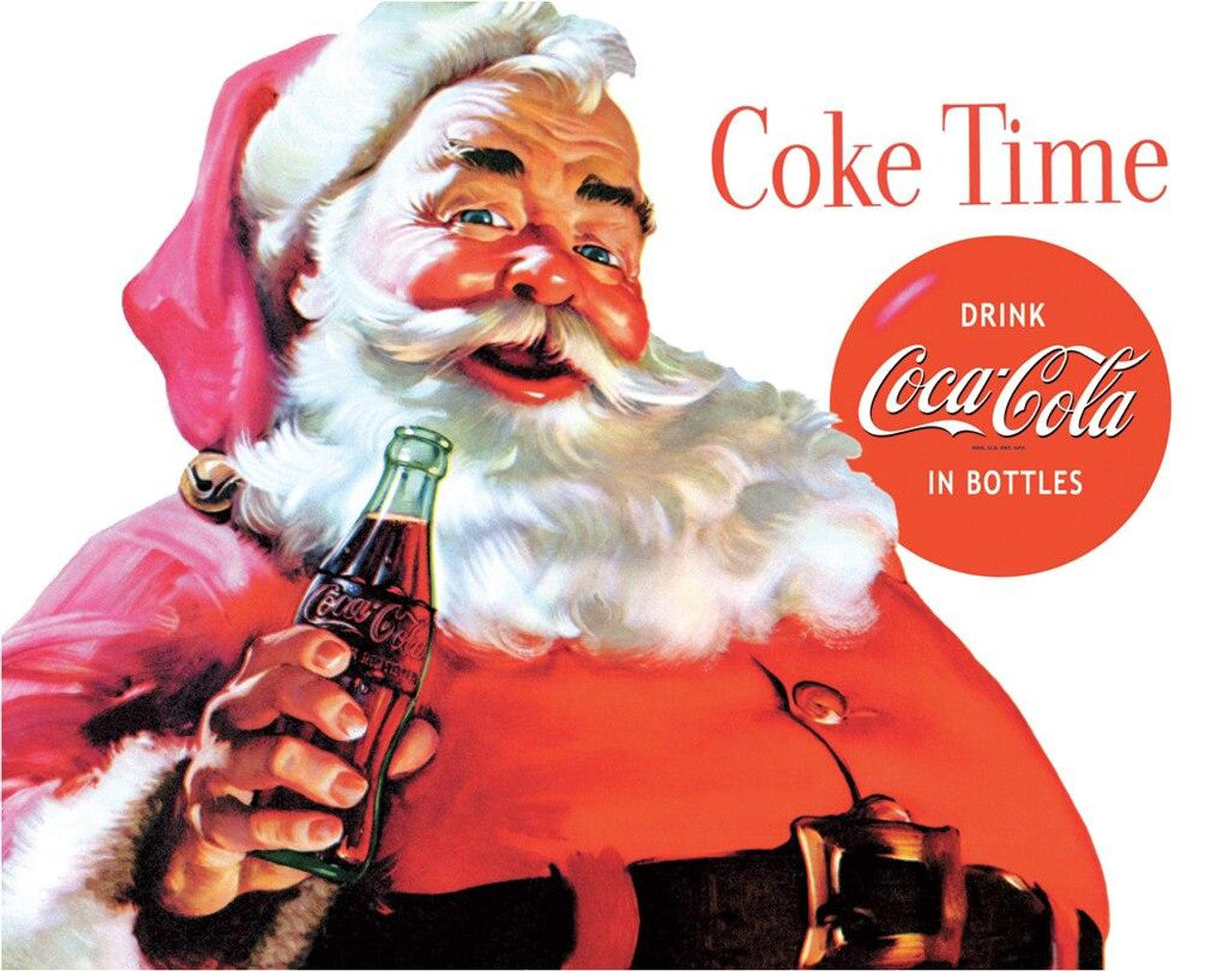 Santa Coca-Cola Rectangle Tin Sign