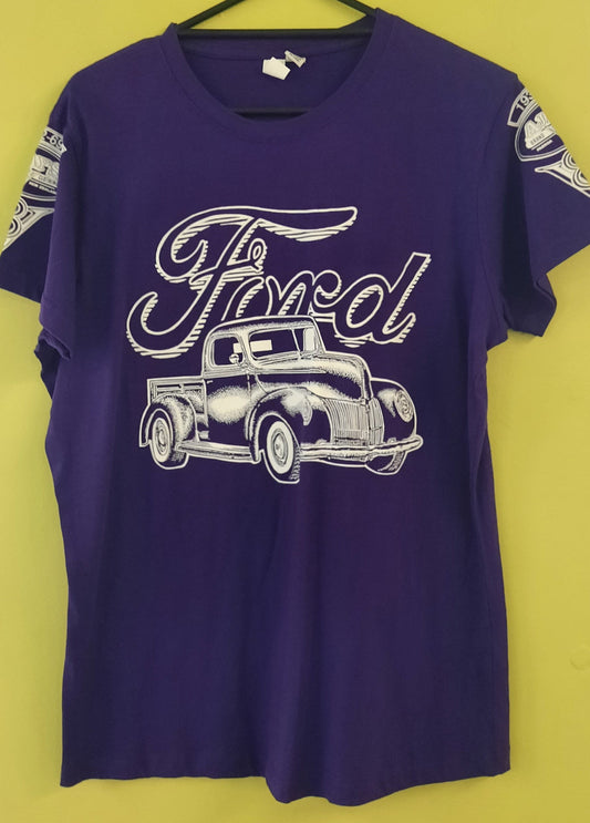 1941 Ford Pickup Script T-Shirt - Purple