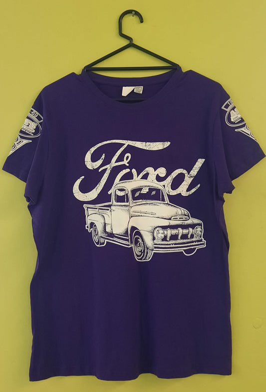 1951 Ford F1 Script T-Shirt - Purple