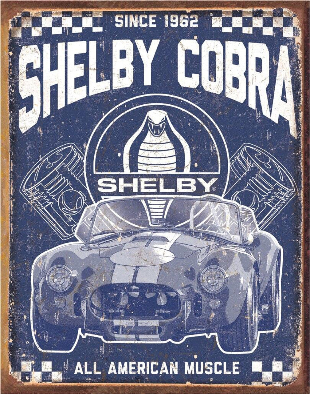 Shelby Cobra All American Muscle Rectangle Tin Sign