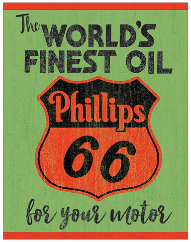 Phillips 66 Rectangle Tin Sign (2 options)