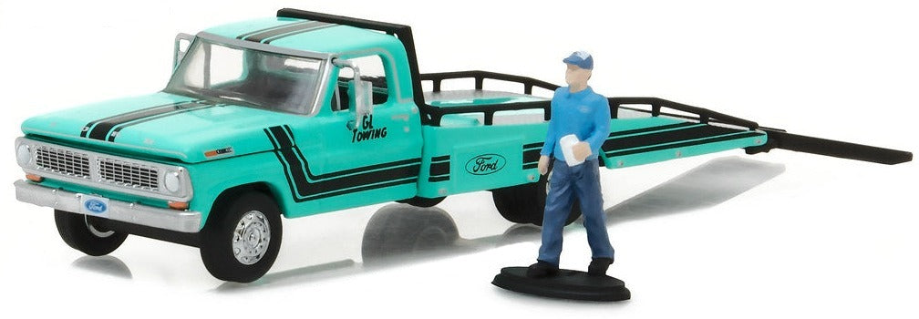 1970 F350 Ramp Truck with Truck Driver Die Cast Model