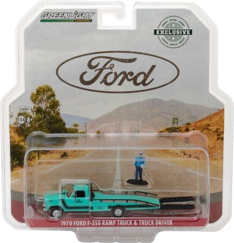 1970 F350 Ramp Truck with Truck Driver Die Cast Model