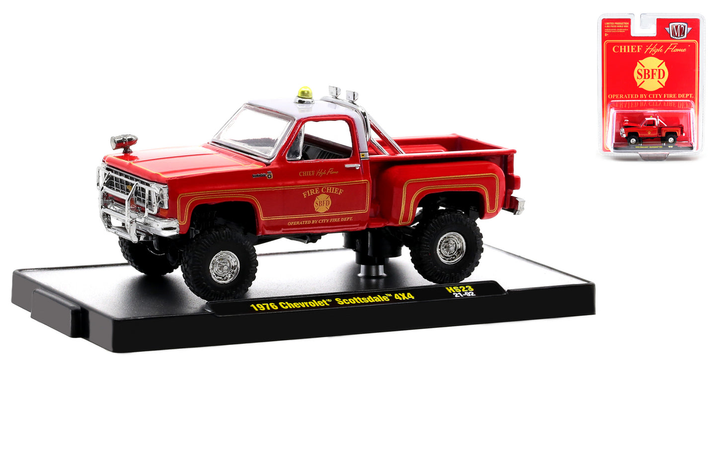 Release HS23 - 1976 Chevrolet Scottsdale 4X4 Fire Truck Die Cast Model