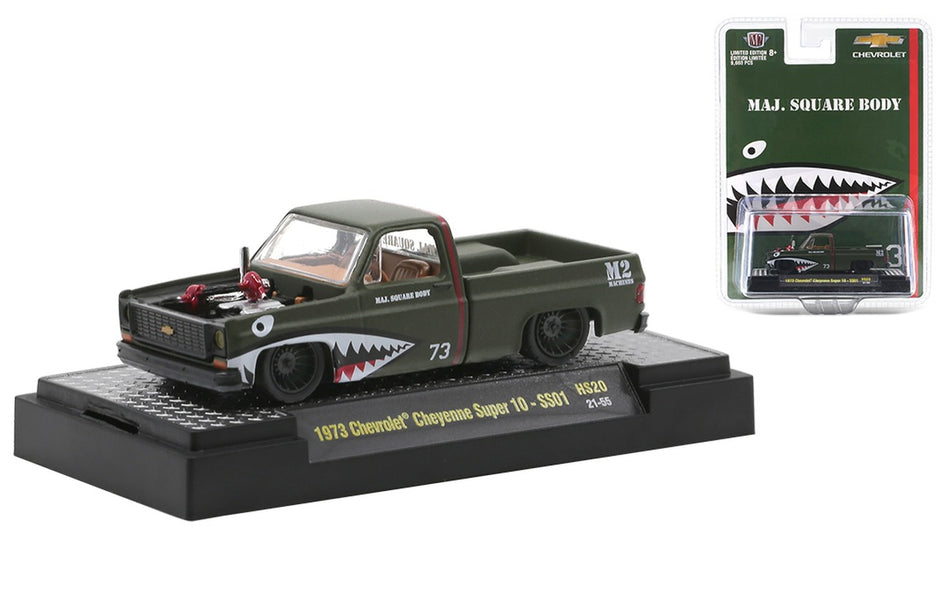 1:64 1973 Chevrolet Cheyenne Super 10 SS01 Major Square Body Die Cast Model