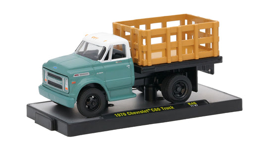 Release 46 - 1970 Chevrolet C60 Truck (blue with crate) Die Cast Model