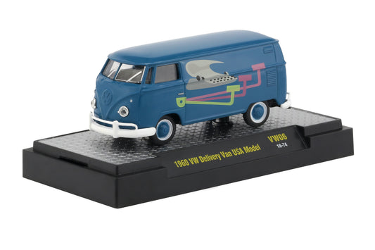 Release VW06 - 1960 VW Delivery Van USA Model (dark blue) Die Cast Model