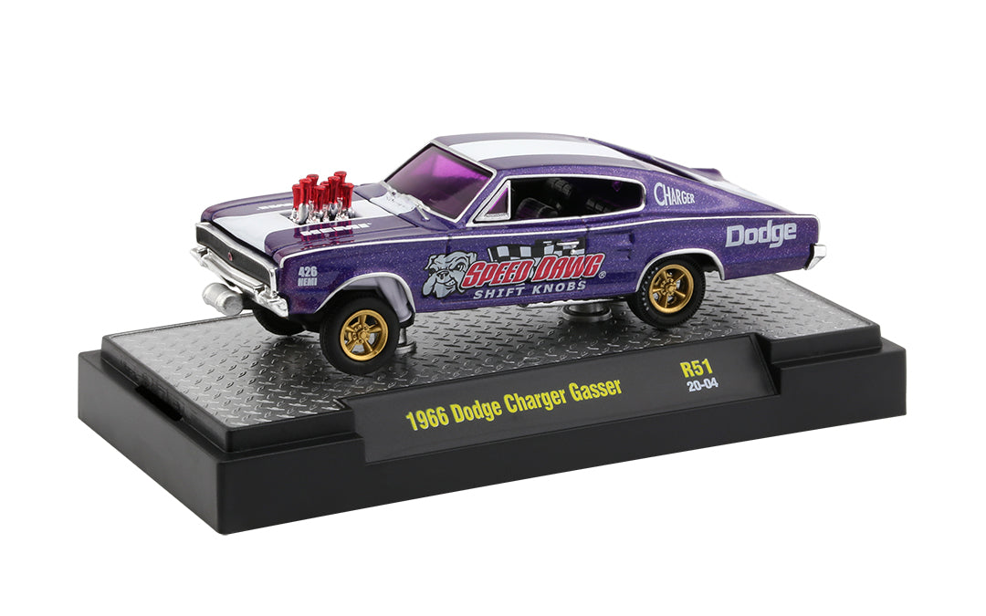 Release 51 - 1966 Dodge Charger Gasser (purple) Die Cast Model