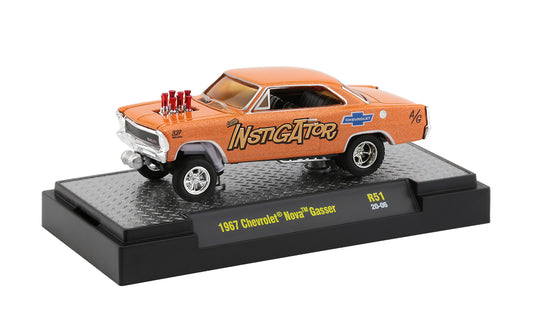 Release 51 - 1967 Chevrolet Nova Gasser (orange) Die Cast Model