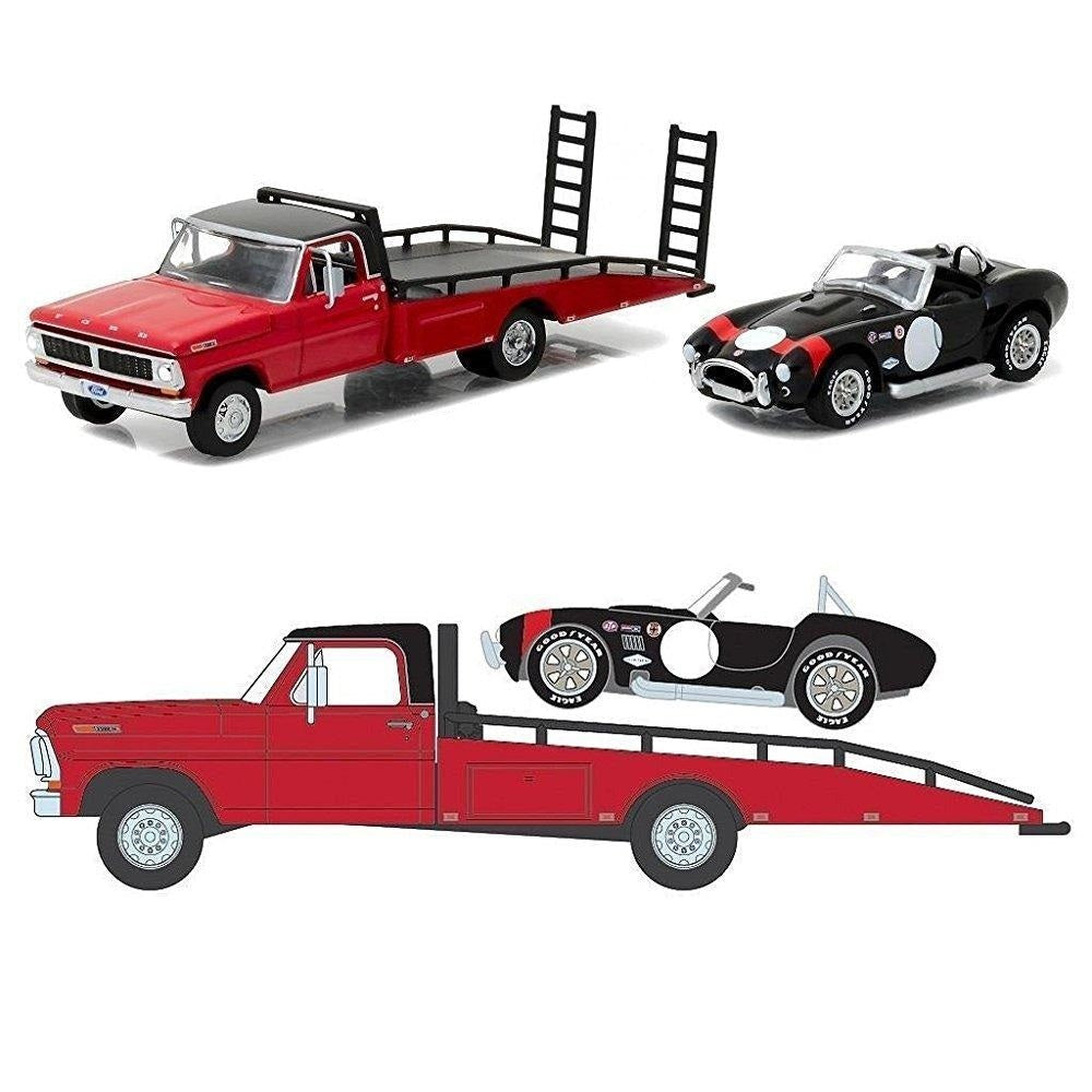 Ford F-350 Ramp Truck with 1965 Cobra 427 S/C Die Cast Model