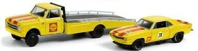 1:64  Shell 1967 Chevrolet C-30 Ramp Truck with 1969 Chev Camaro