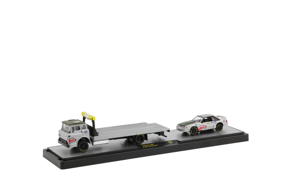 1:64  1990 Ford C-8000 & 1987 Ford Mustang GT