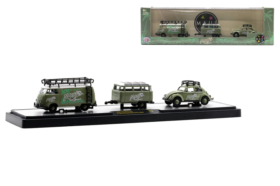 1:64  1960 VW Delivery Van & 1953 VW Beetle Deluxe USA