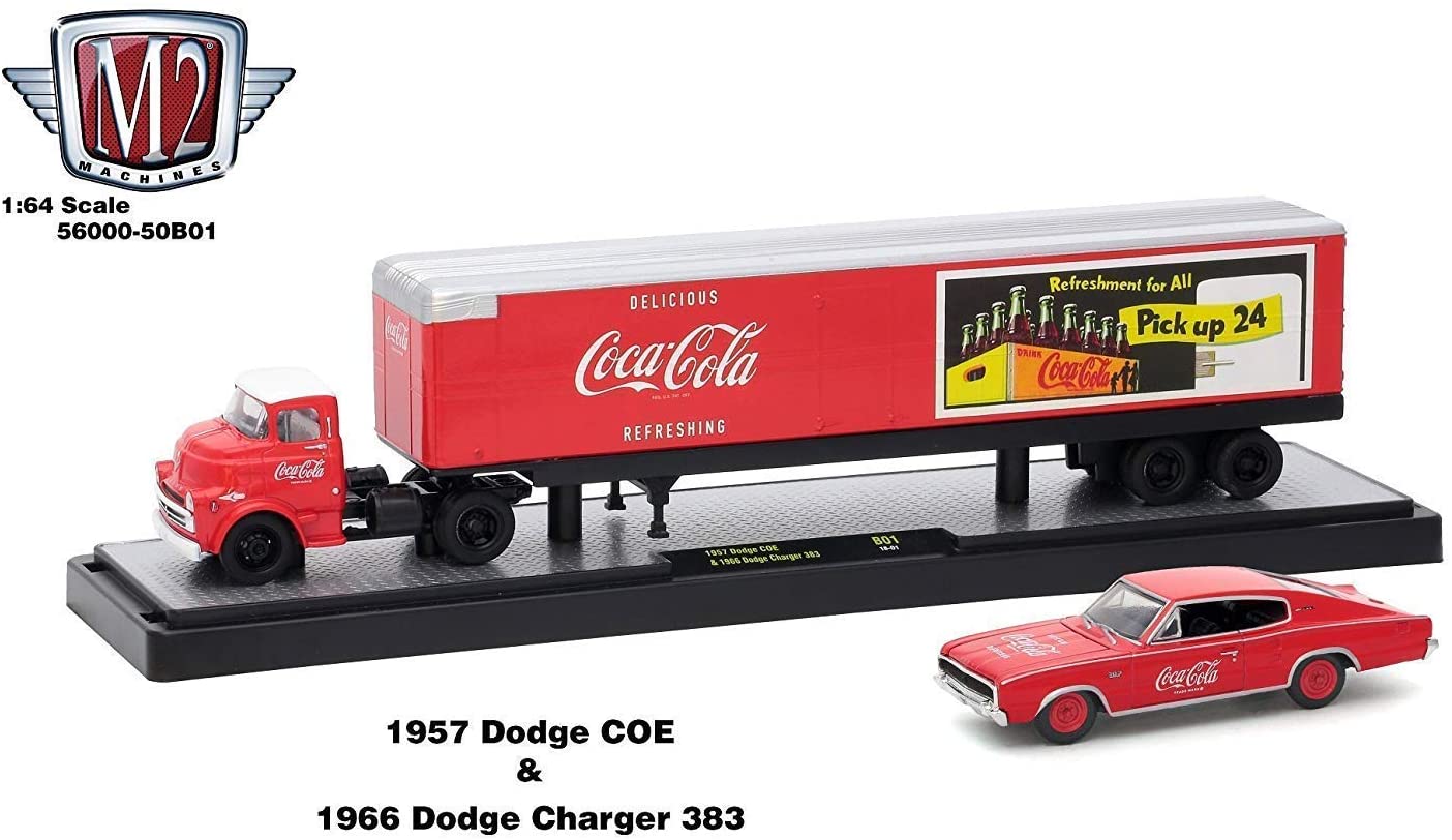 Release 50B01 - 1957 Dodge COE & 1966 Dodge Charger 383 Die Cast Models