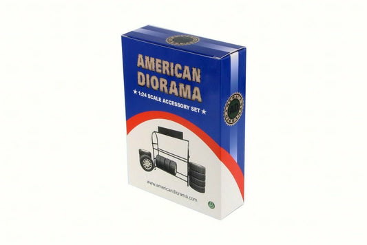 1:24 American Diorama Metal Tire Rack Model