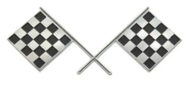 Crossed Flags Grill Emblem