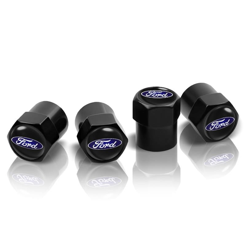 Ford Hex Valve Caps - Black